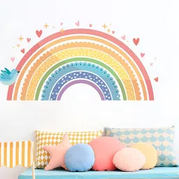 INDIAN ROYALS Red & Yellow Printed Self-Adhesive & Durable Wall Sticker-16