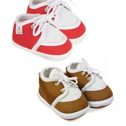 NESKA MODA Newborn Baby 3 To 12 Month 2 Pair Combo Skin Friendly Soft Cotton Lace Shoes Booties-image-23