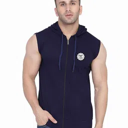 Blisstone Men Hooded Solid Cotton Sporty Jacket-picture-33
