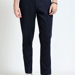 MARTIN SMITH Men Comfort Relaxed Fit Low-Rise Trousers-image-44