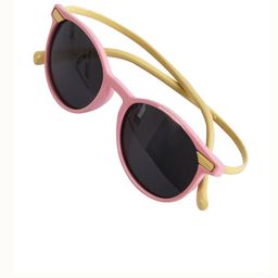 HASHTAG EYEWEAR Unisex Full Rim Polarised Round Sunglass Baby Boss-BB-802-PNK-YLW-2604-21