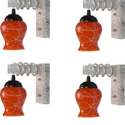 SOMIL Orange Glass Cylinder Printed Wall Lamps-picture-13