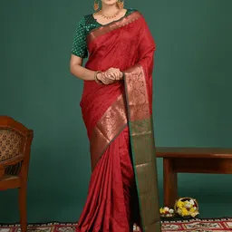 Ushvii Woven Design Art Silk Kanjeevaram Saree-image-39
