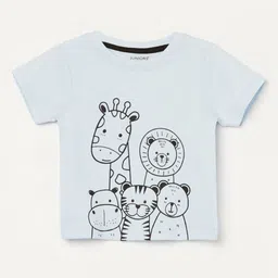 Juniors by Lifestyle Boys Graphic Printed Round Neck Short Sleeves Pure Cotton T-shirt-image-76