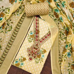 SHADOW & SAINING Embroidered Pure Cotton Unstitched Dress Material-picture-7