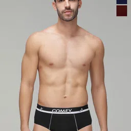 AMUL COMFY Pack Of 3 Pure Cotton Basic Briefs AC-CBRIOE-NY-MA-BK-XS-3PC-picture-23