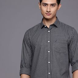 Allen Solly Pure Cotton Classic Fit Checked Casual Shirt-picture-42
