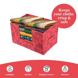 Kuber Industries Red & Navy Blue 2 Pieces Printed Drawer Organisers image 5
