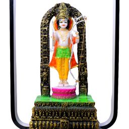 Aura White & Orange Lord Ram Religious Idol Showpiece-image-24