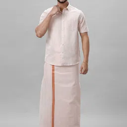 Ramraj Men Solid Adjustable Dhoti image 5