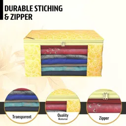 Kuber Industries Yellow Set of 4 Regular Drawer Organiser Organisers image 4