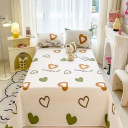 JC HOME White & Brown Conversational Printed 140 TC King Bedsheet Set 2.45 m x 2.5 m-image-74