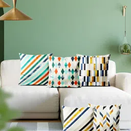 ArtzFolio Multicoloured Set of 5 Velvet Square Cushion Covers-49