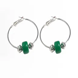 Gurjari Jewellers Hoop Earing with Acralic and Brass Hoop Earring-image-18