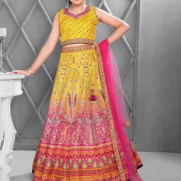 JAY NAGNATH FAB Girls Printed Tie and Dye Ready to Wear Lehenga & Blouse With Dupatta-picture-50