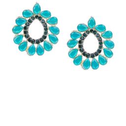 PUJVI Artificial Stones Studded Contemporary Drop Earrings-42