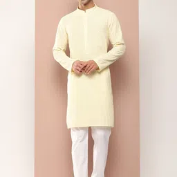 See Designs Mandarin Collar Geometric Chikankari Embroidered Straight Kurta-image-85