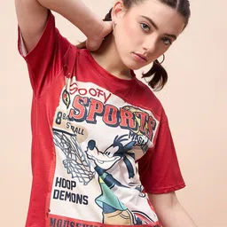 DressBerry Women Relaxed Fit Typography Printed Goofy T-shirt-image-68
