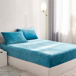 MORADO Blue 260 TC Queen Bedsheet with 2 Pillow Covers-image-37