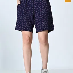 BAESD Women Printed High-Rise Shorts-image-66