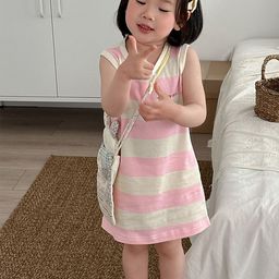 LULU & SKY Striped A-Line Dress-image-4