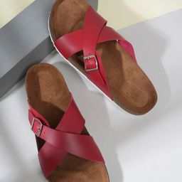 MOZAFIA Women Open Toe Flats with Buckles-picture-3