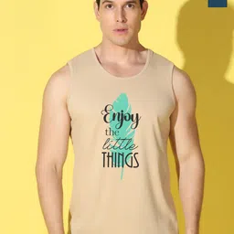 WOOSTRO Pack Of 2 Printed Super Combed Cotton Gym Vests VWS26(ENJOY RUST)(PLAIN PEACOCK)-image-81