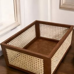 SMITAM LIFESTYLE Brown Wooden Smitam Rattan Basket-picture-43