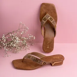 Inc 5 Embellished Ethnic Block Sandals-52