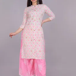 KALINI Women Floral Printed Kurta with Palazzo-picture-53