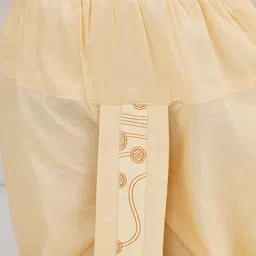 Sethukrishna Boys Geometric Printed Band Collar Kurta With Churidar & Nehru Jacket image 3