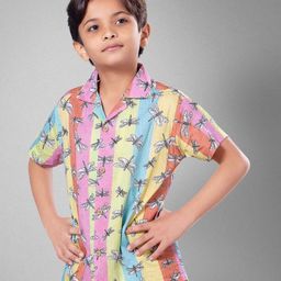 Tura Turi Boys Floral Opaque Printed Casual Shirt-image-52