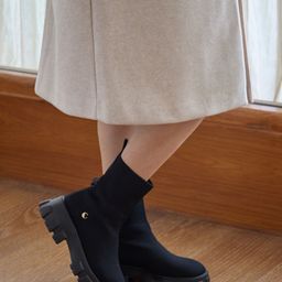CAI Knitted Round-Toe Mid-Top Regular Boots-picture-36