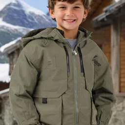 INCLUD Boys Typography Open Front Jacket image 1
