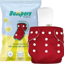 bumpers Reusable Baby Cloth Diaper with Insert Pad – Leakproof, Washable, 3M–3Y (Red)-picture-44