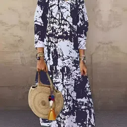 The Roadster Lifestyle Co Women Abstract Printed Maxi Dress-59