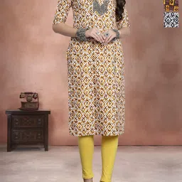 Anouk Rustic Women Pack Of 3 Ethnic Motifs Printed Crepe Kurta-image-65