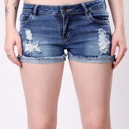 London Hills Women Denim Denim Shorts-image-21