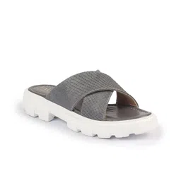 FAUSTO Women Textured Open Toe Flats-20