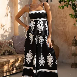 Routes by All About You Printed Shoulder Strap Neck Top With Skirt Co-Ords-picture-12