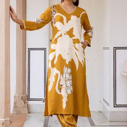 Indo Era Women Floral Printed Regular Sequinned Kurta with Salwar-image-97