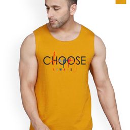 SLOWLORIS Pack Of 2 Printed Combed Cotton Gym Vests VSL26 CMB(CHS MUSTARD)(ZOZO MUSTARD)-image-63