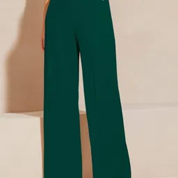 SWADESI STUFF Women Relaxed Easy Wash High-Rise Pleated Wide Leg Trousers-image-28