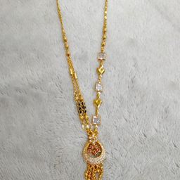 Vinayak enterprise Gold-Plated Artificial Stones Studded And Beaded Mangalsutra-image-29
