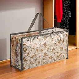 Kuber Industries Transparent & Black 4 Pieces Printed Multi-Utility Organisers-22