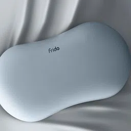 FRIDO Grey Memory Foam Filled Faux Velvet Breathable Sleep Pillow-35