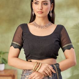 LeeliPeeri Designer Pure Chiffon Saree image 2