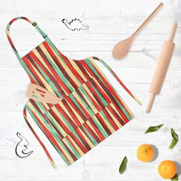 ArtzFolio Kids Brown & Red Printed Cotton Aprons-15
