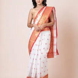 PUKU Woven Design Zari Pure Cotton Saree-picture-47