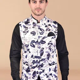 PRINTINDIA Men Printed Woven Nehru Jacket-picture-34